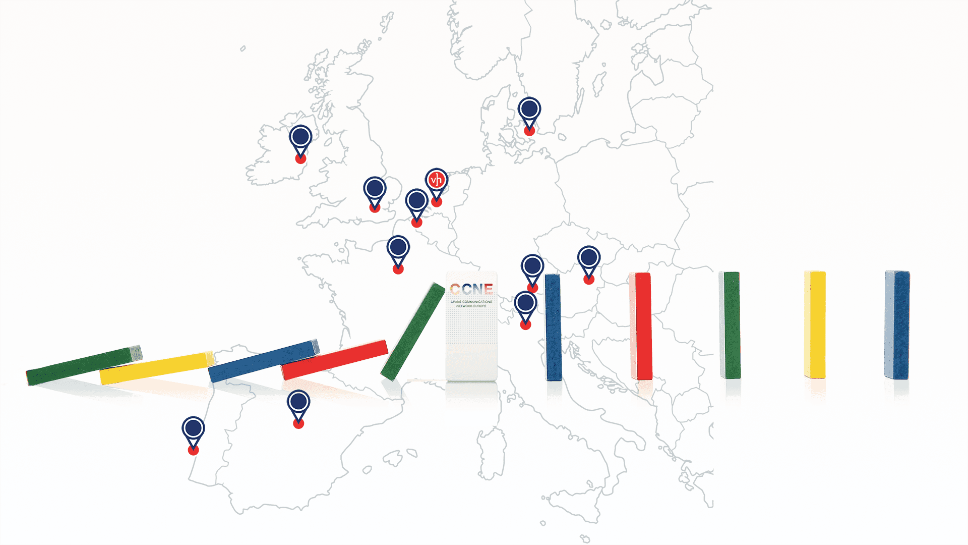 Kaart bij CCNE aangesloten bureaus